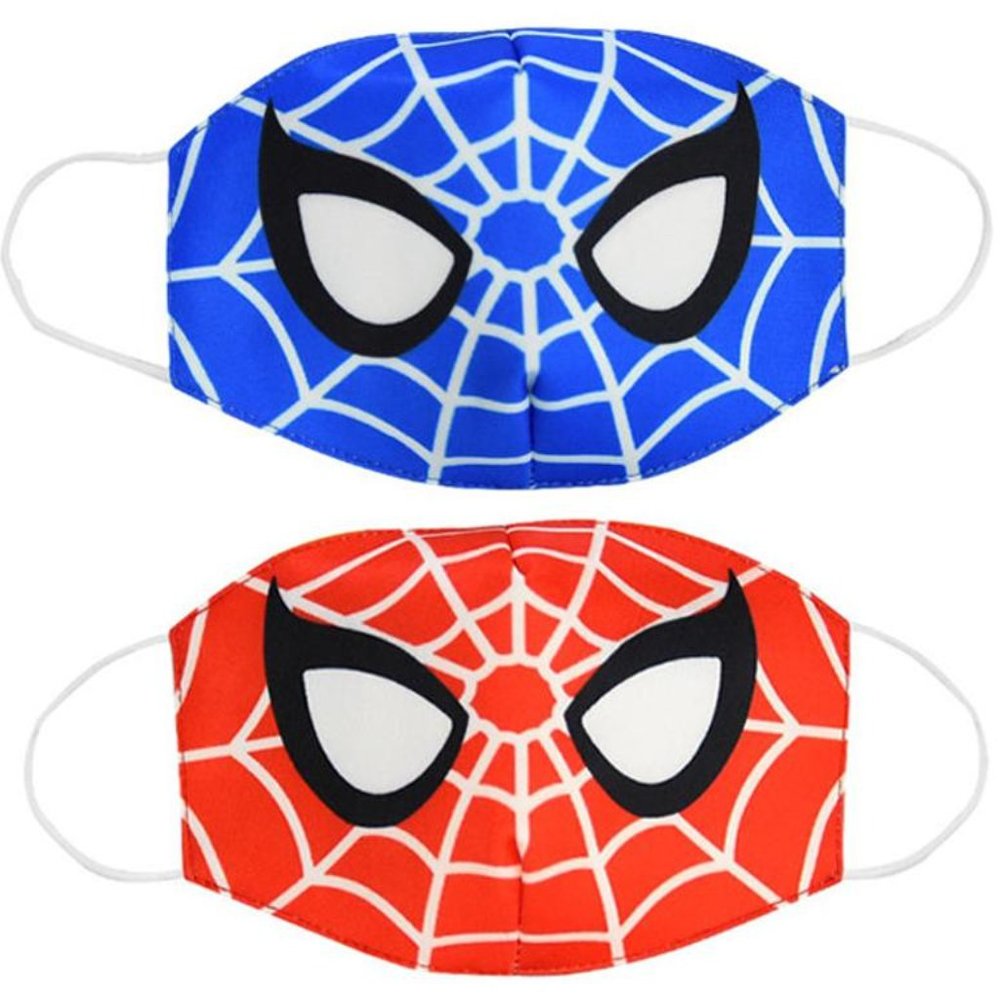 2Pcs Spider-Man Cotton Face Masks for Kids